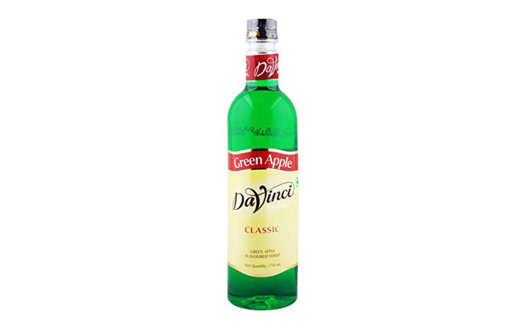 Davinci Classic Green Apple Flavoured Syrup   Glass Bottle  750 millilitre